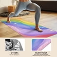 thumbnail image 4 of Rainbow Tie Dye Wave Pattern Hot Yoga Mat Towel Non Slip for Hot Yoga - Quick-Drying Yoga Mat Cover with 4 Corner Pockets with Travel Bag - Hot Yoga Towel Non Slip Grip Moisture Wicking Sweat 70"x26", 4 of 6