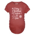 thumbnail image 3 of T-shirt de Maternité Mangeant des Biscuits pour Deux Grossesse Mignon Annonce de Noël (Rouge Chiné) - TG, 3 of 4