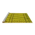thumbnail image 2 of Ahgly Company Machine Washable Indoor Square Oriental Yellow Industrial Area Rugs, 8' Square, 2 of 4
