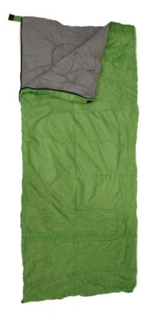 Sleeping BAG Adult Size 20+ Degrees Bright Grass Green Gray Carry Bag