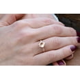 thumbnail image 4 of HeartsAndYou 1ct Natural Peach Morganite Stylish Promise Engagement Ring 14k SOLID Rose Gold, 4 of 9