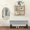 thumbnail image 7 of Foredo Traditional Upholstered Storage Ottoman Bench, Button Tufted Ottoman with Storage,Velvet Storage Bench for Bedroom, Entryway, Living room, Gray, 7 of 7
