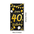 thumbnail image 2 of Black and Gold Glittery Happy 40th Birthday Banner Party Decoration Backdrop Photography Props for Birthday Parties Celebrations Events Decorations, 2 of 7