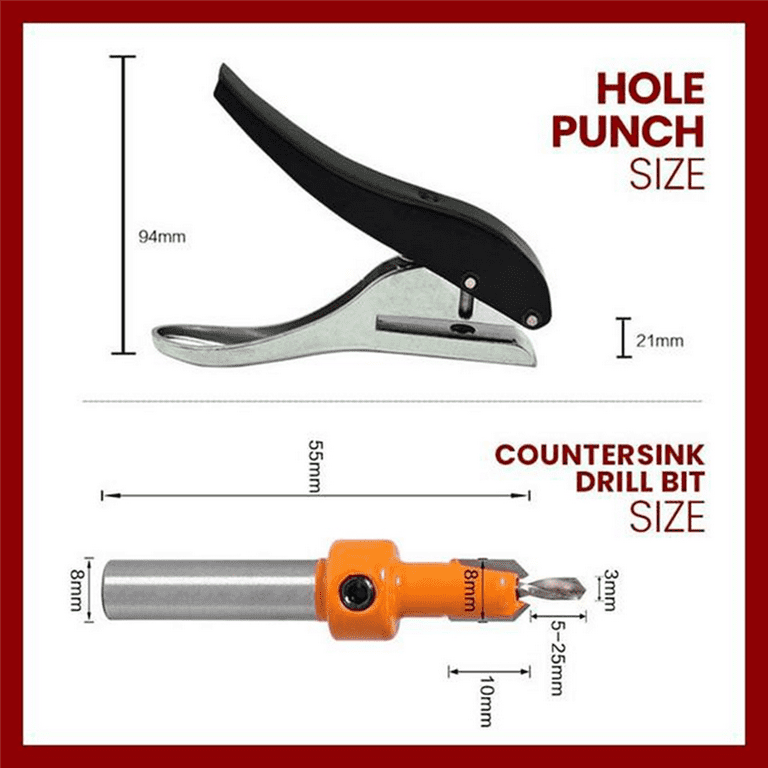 Single Hole Paper Punch, 8mm Round Hole Punch for Paper Card  Photo, Heavy Duty Hole Puncher Single, Handheld Hole Punch Pliers with  Drill(Size:5/16 inch) : Tools & Home Improvement