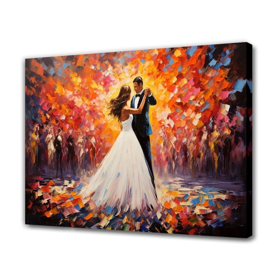 Modern Abstract Art Couple Dancing Decorative Painting Framed Gallery Canvas Poster Bedroom Decor Sports Landscape Office Room Decor Gift,Frame-style,24x36inch(60x90cm)