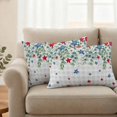 thumbnail image 2 of 4th of July Outdoor Waterproof Pillow Covers, Independence Day Star Leaves Gray Plaid Decorative Rectangle Throw Pillowcase Sofa Cushion Sham for Patio/Couch/Chair, 20"x12" 2 Pack, 2 of 8