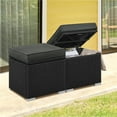 thumbnail image 3 of Yaheetech Outdoor Ottomans with Hidden Storage, Set of 2, Black/Gray, 3 of 8