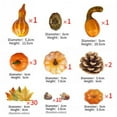 thumbnail image 3 of Chendee 50/86Pcs Artificial Pumpkin Autumn Fall Wreath Decorations Mini For Home Party,50Pcs, 3 of 9