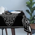 thumbnail image 4 of Black Boho Table Cloth Waterproof Tablecloths, Retro Farmhouse Neutral Abstract Geometric Tablecloth Dining Table Cover for Kitchen Party Tabletop Outdoor, Rectangle Tablecloth 60x120 Inch, 4 of 9