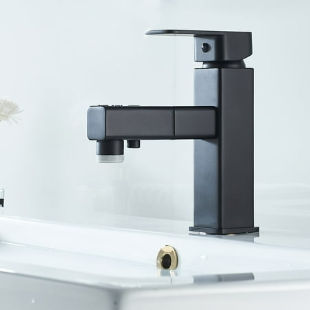 

Pull-Out Sprayer Single Hole Rotating Sink Mixing Faucet