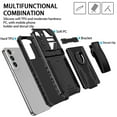 thumbnail image 2 of Compatible with Samsung Galaxy A13 5G Back Case, 360 Rotating Removable Belt Clip & Hidden Kickstand & Hard PC + Soft TPU & Anti-fall & Shock Absorption Phone Case for Galaxy A13 5G, Black, 2 of 10