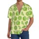 thumbnail image 1 of Balery Various Lemons Camisa Casual de Manga Corta con Botones para Hombre, Texturizada, Estilo Cubano, para Playa, Verano-Large, 1 of 5