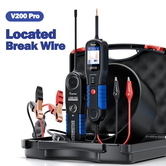 VDIAGTOOL V200 PRO Automotive Power Probe Tester Circuit Breaker Finder Tool 12/24V Electrical Open Short Circuit Finder Wire Tracer