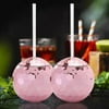 4 Pieces Glitter 20 Ounce cocktail glass Party Supplies for Party Drinking Rose