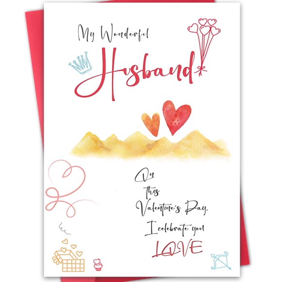 Tarjeta romántica de San Valentín Hongshan para marido y mujer