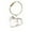 Khaki, variant on Gytml Cat Hair Storage Bottle Keychain, 1.85" Cute Clear Cat Shaped Wire Loop Keyring, Mini Pet Keepsake Container For Collecting Kitten Puppy Hair, Pet Loss Memorial Accessory(Grey-1.85")
