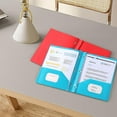 thumbnail image 5 of RBCKVXZ Light Blue Plastic Folders With Pockets Heavy Duty Pocket Folders Letter Size File Folders For Documents Office School, 5 of 5