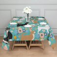 thumbnail image 3 of Chihuahua and Flower Florals Square Tablecloth,Waterproof Square Table Cover,Wipeable Spillproof Washable Table Cover for Home Kitchen Party Decor 42"X42"(107x107cm), 3 of 6