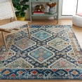 thumbnail image 3 of SAFAVIEH Madison Lanford Vintage Geometric Area Rug, Navy/Beige, 5'3" x 7'6", 3 of 9