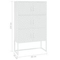 thumbnail image 4 of vidaXL Haut Buffet Blanc 80x35x135 cm Acier, 4 of 5