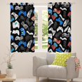 thumbnail image 2 of Erosebridal Video Games Curtains, Teens Gamepad Controller Window Curtains For Bedroom Living Room, Gamer Console Window Treatments Curtains Player Gaming Window Drapes 2 Panel Set,42"Wx90"L, 2 of 6