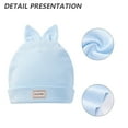 thumbnail image 4 of Conjunto de 3 gorros para bebés de 0 a 3 meses, gorros para recién nacidos (niños y niñas)., 4 of 5