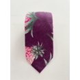 thumbnail image 2 of BONOBOS Handmade Neck Tie Purple Floral Linen, 2 of 2