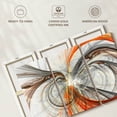 thumbnail image 6 of Elephant Stock An Abstract Wall Art - Horizontal Multi Panel Canvas - Living Room Wall Decor - Abstract Multi Panel - Orange And Gray Decor - 74" x 48", 6 of 8