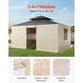 thumbnail image 5 of VEVOR Gazebo Sidewall Fits 12 x 16 ft Gazebos, 4-Panel Winter Cover Side Walls for Hardtop Gazebo, High-Density PE Material, All Weather Outdoor Cover with Mesh Windows, Gazebos not Included, 5 of 9