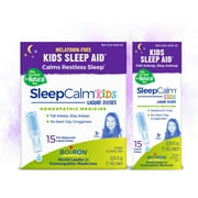 Boiron SleepCalm Kids Liquid Doses Sleep Relief, Fall Asleep, Stay Asleep, Calms Restless Sleep, 15 Liquid Doses