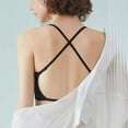 thumbnail image 3 of Agkizg Solid Color Wireless Bra Seamless Wide Strap Sports Racerback Push Up Everyday Bralette (Women's or Women's Plus), 3 of 4