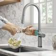 thumbnail image 2 of Kraus OlettoTall Modern Single-HandleTouch Kitchen Sink Faucet with Pull Down Sprayer in Spot Free Stainless Steel, 2 of 19