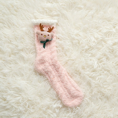 

Rdeuod Winter Socks for Women Ladies Fashion Cute Warm Sleeping Christmas Socks Floor Socks
