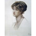thumbnail image 2 of Rossetti, Dante Gabriel 19x24 Gold Ornate Wood Framed with Double Matting Museum Art Print Titled - Portrait of Mrs. William J. Stillman, 2 of 4