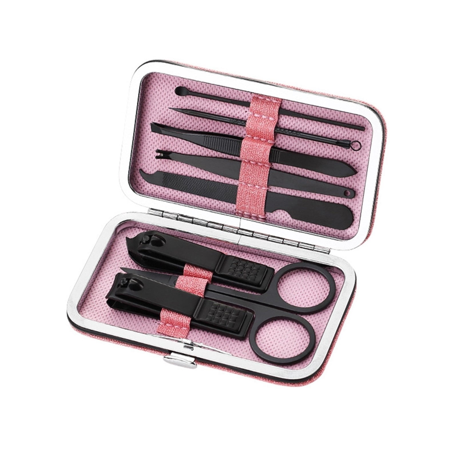 8pcs / Set Stainless Steel Manicure Clippers Pedicure Set Portable Travel Hygiene Tool Set Scissors Tweezers Manicure Set
