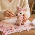 thumbnail image 5 of Enchanted Forest Fawn DIY Felt Patchwork Sewing Kit, Hand‑Stitch Pink Felt Stuffed Fawn Craft Set, Complete Supplies with Instruction Book for Beginners, Home Decor & Handmade Gift, 5 of 8