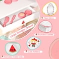 thumbnail image 4 of Gymax Kid Vanity Table Stool Set Storage Drawer Watermelon Patterns Play Makeup Set, 4 of 10
