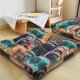 thumbnail image 1 of Cojín de meditación turquesa para suelo, cuadrado, mandala bohemio, algodón, lino, estilo indio, almohada para yoga, sala de estar, balcón, niños, sala de juegos, fiesta, decoración al aire libre, 20 JFHHH pequeña, 1 of 4