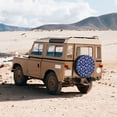 thumbnail image 5 of Haiem Spare Tire Cover , Wheel Cover with starry sky Skull flower printed, Camper Spare Tire Cover Fit for Jeep Wrangler Rv SUV Truck Travel Trailer-14 inch, 5 of 8