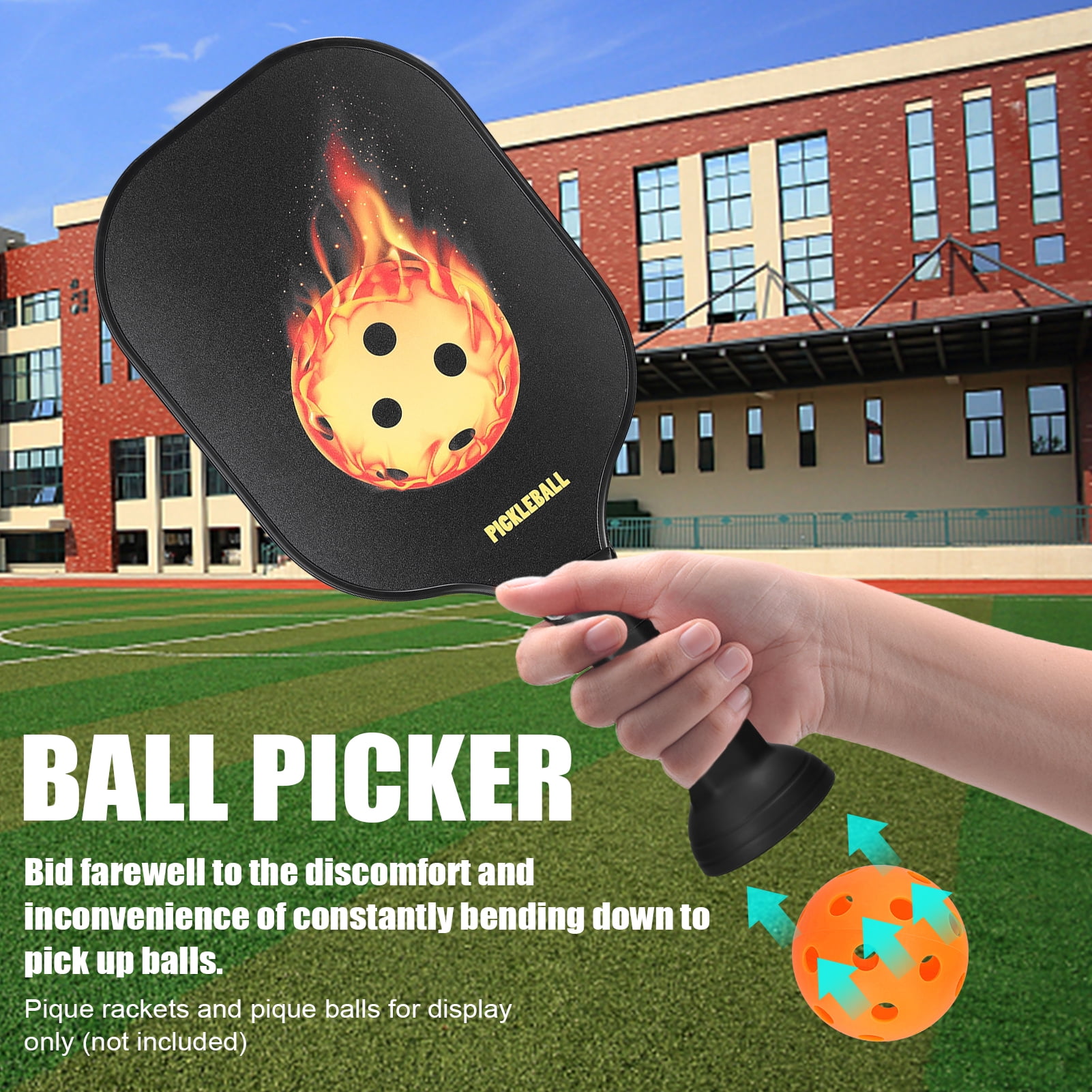 moobody Silicone Pickleball Ball Retriever 2pcs Pick Up Pickleball