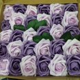 thumbnail image 1 of Flor artificial de espuma de polietileno teñida de 8 cm, flor falsa, 25 rosas en caja, florero decorativo para el hogar, arreglo floral, 1 of 6