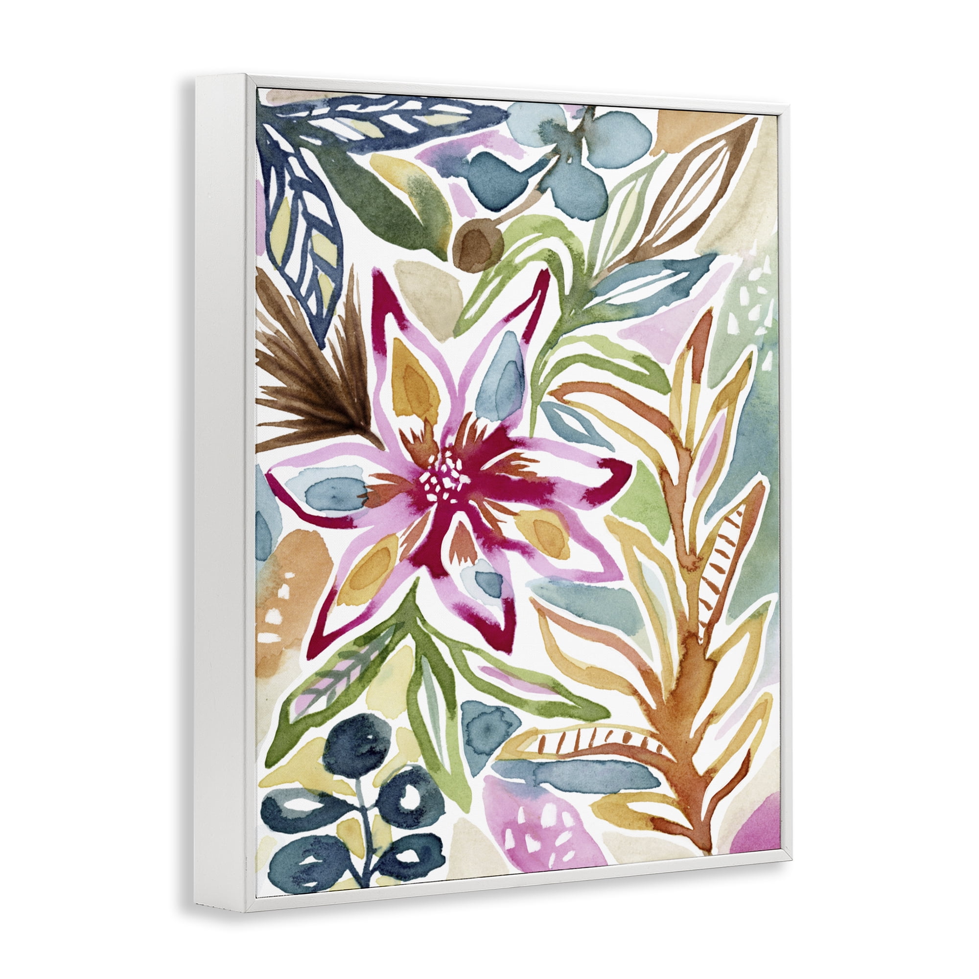 Stupell Industries Vibrant Garden Impressions White Framed Giclee Art, design by Lisa Nohren