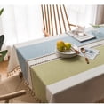 thumbnail image 1 of Mantel de lino y algodón con borlas bordadas de color gris, mantel rectangular, mantel para mesa de té, toalla, 1 of 6
