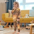 thumbnail image 5 of Lion Flame Dream Cotton Pajamas 2 Piece Set Sleepwear Soft and Comfortable Homewear Nightwear, 5 of 7