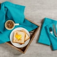 thumbnail image 2 of Twiny Threads Set of 12 Hemstitch Reusable Cloth Dinner Napkins - Turquoise Blue, 2 of 6