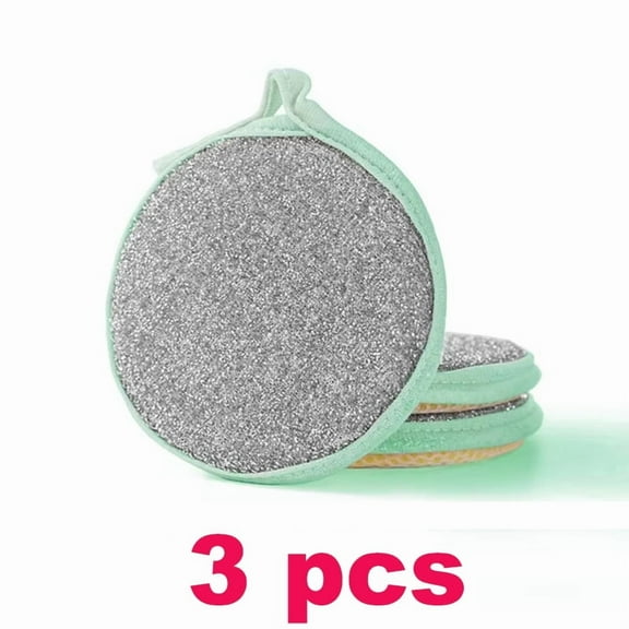 Shijinpojj Dish Washing Sponge Kitchen Dishwashing Magic Sponges Cloth Double-Sided Reusable Scouring Pads for Pot Bowl Kitchen Clean Tools