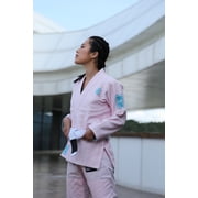 FLUORY Adult All Around Brazilian Jiu Jitsu BJJ Gi no Belt Text Embroidery WUHUI