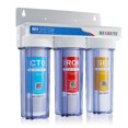 thumbnail image 1 of 3-Stage Standard Whole House Iron Manganese Water Filtration System, Sediment + Iron + CTO, 1 of 6