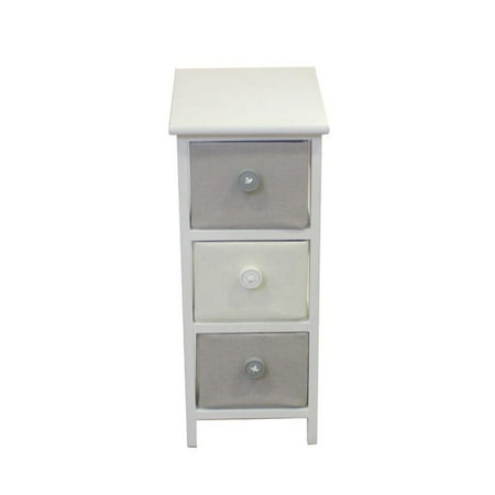 Small Wooden Cabinet With 3 Drawers Benzara