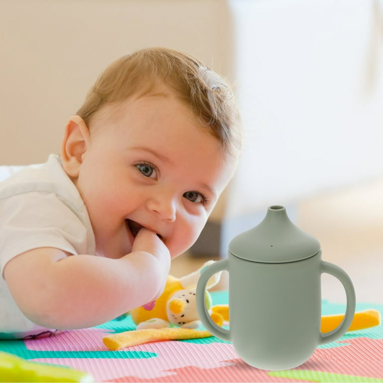 Silicone Sippy Cup Kids Straw Cup Baby Sippy Cup Toddler Cup with Straw  Brush